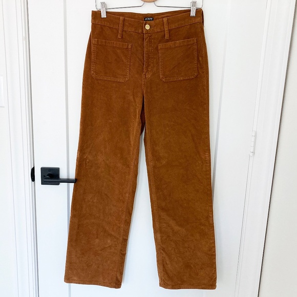 J. Crew Brown Sailor Slim-wide Pant in Stretch Corduroy-Rich Coffee - 27T (Tall) - Picture 2 of 8